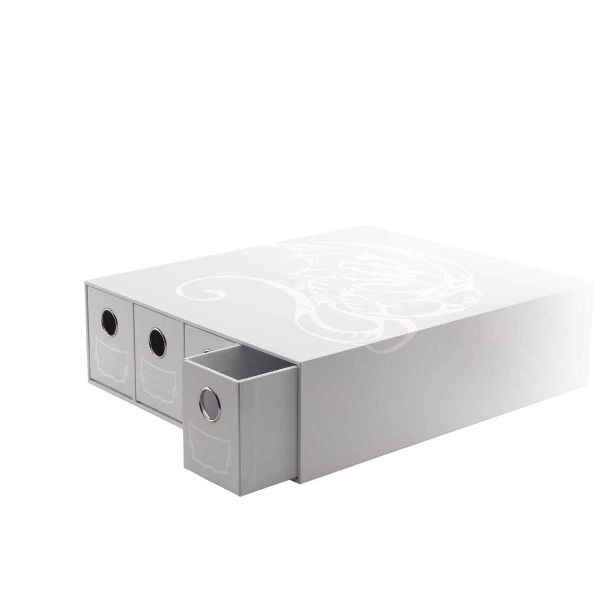 Dragon Shield: Fortress Card Drawers – 4 - Horizontal – White