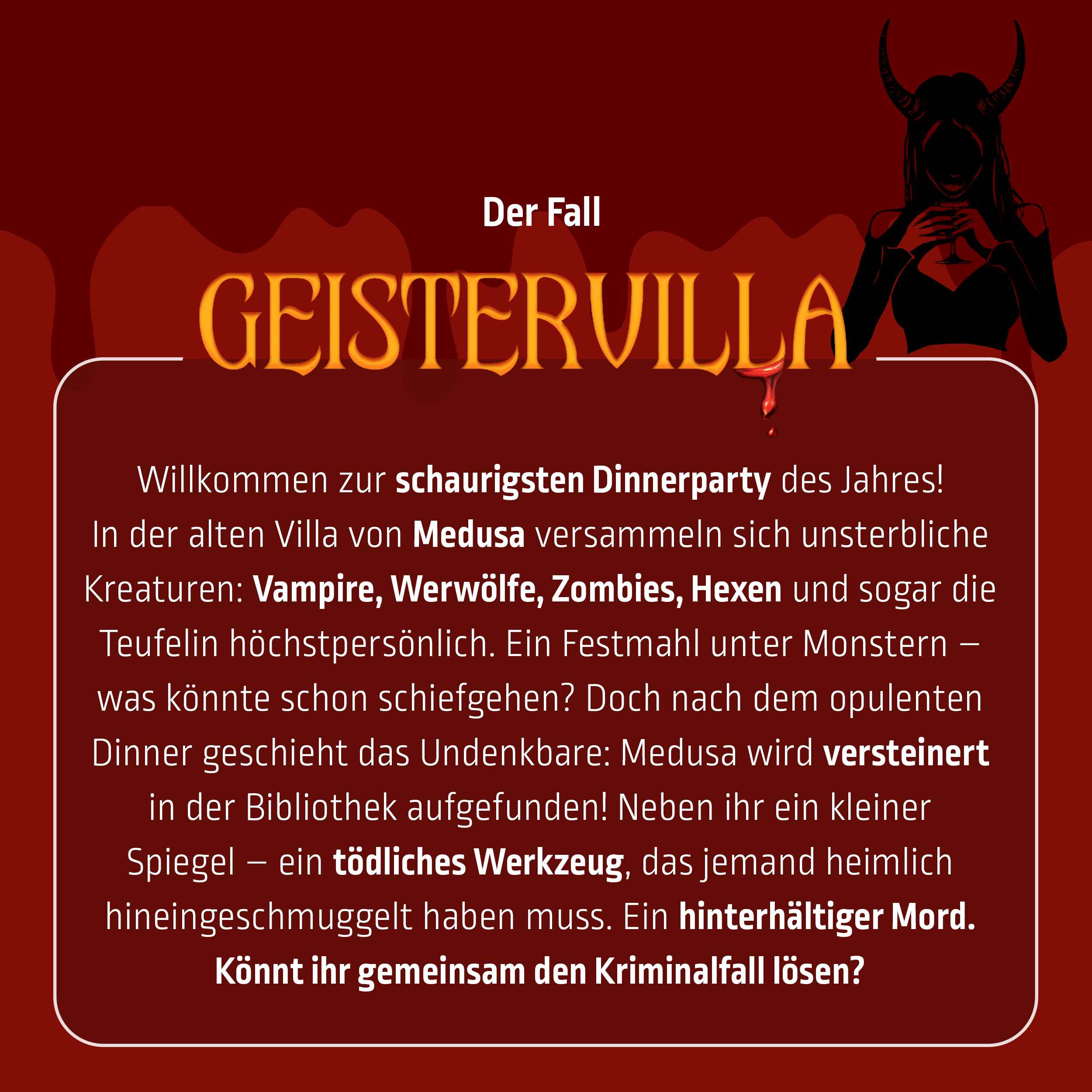 Mord bei Tisch: Geistervilla