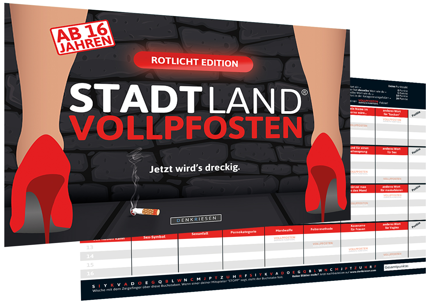 STADT LAND VOLLPFOSTEN – ROTLICHT EDITION (DinA4-Format)