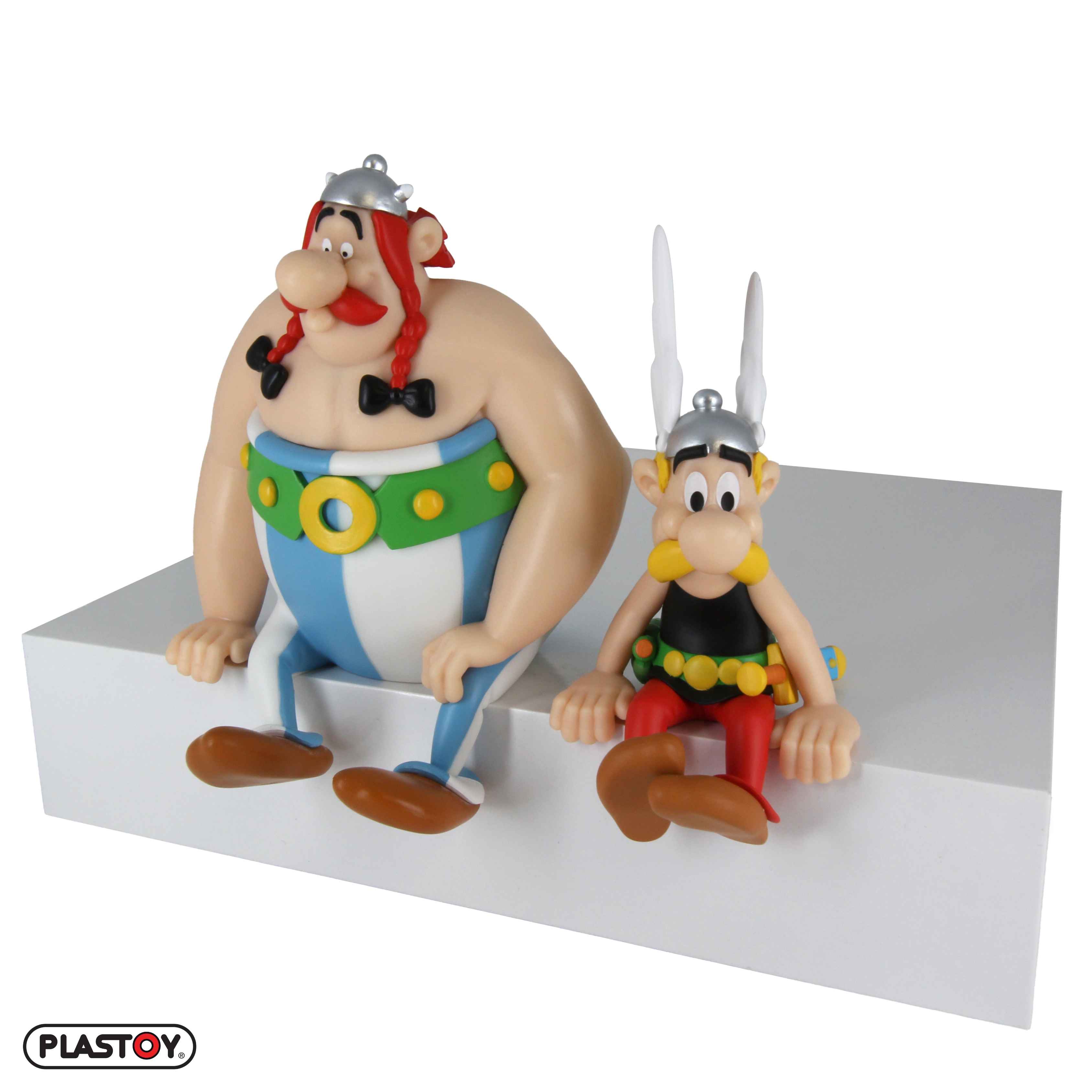 Asterix und Obelix sitzend