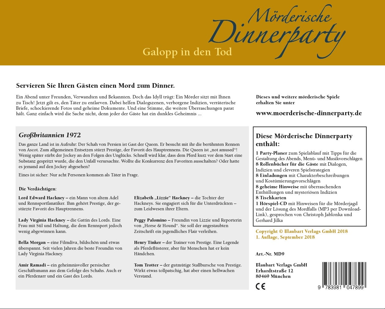 Mörderische Dinnerparty – Galopp in den Tod