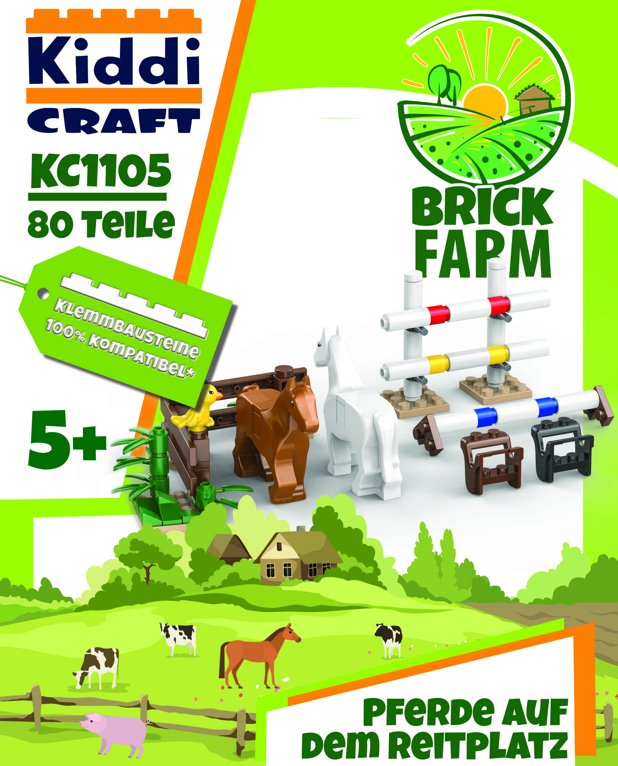 Brickfarm Pferde auf dem Reitplatz