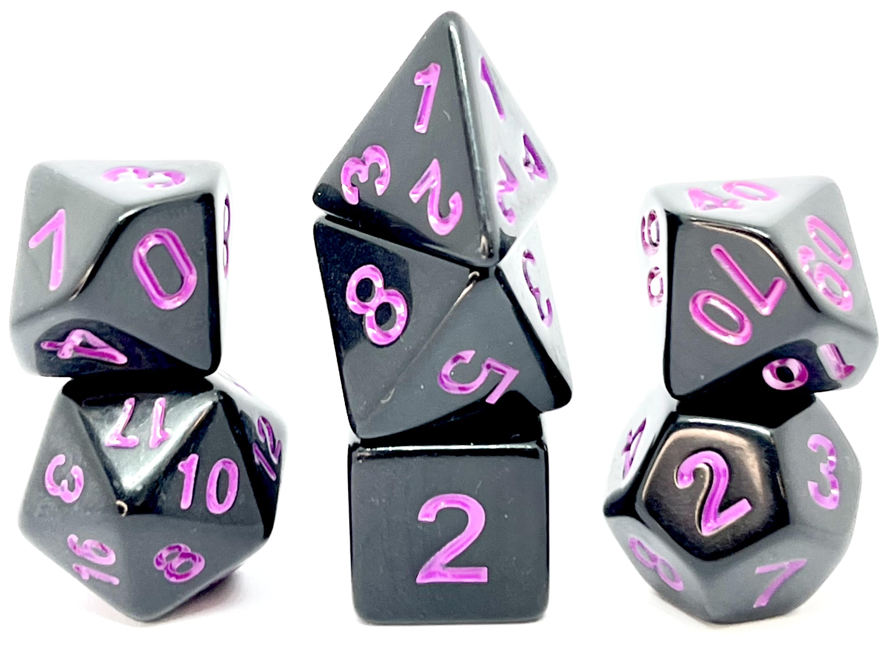 Würfelset Opaque: Black/Purple (7)
