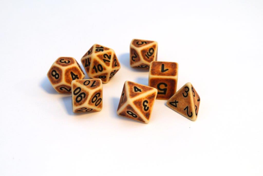 Würfelset Antique: Brown (7)