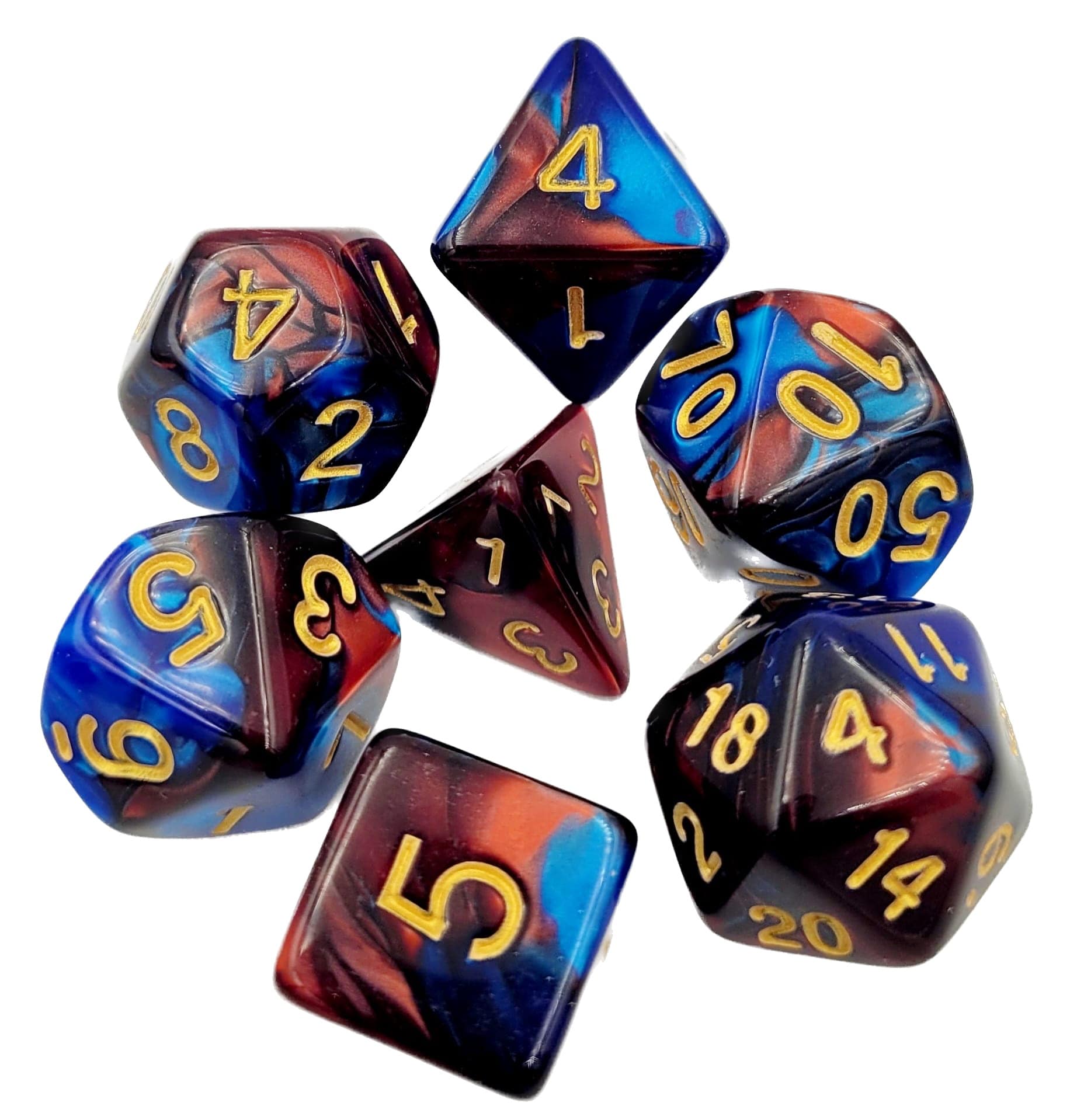 Würfelset Racing: Red/Blue (7)