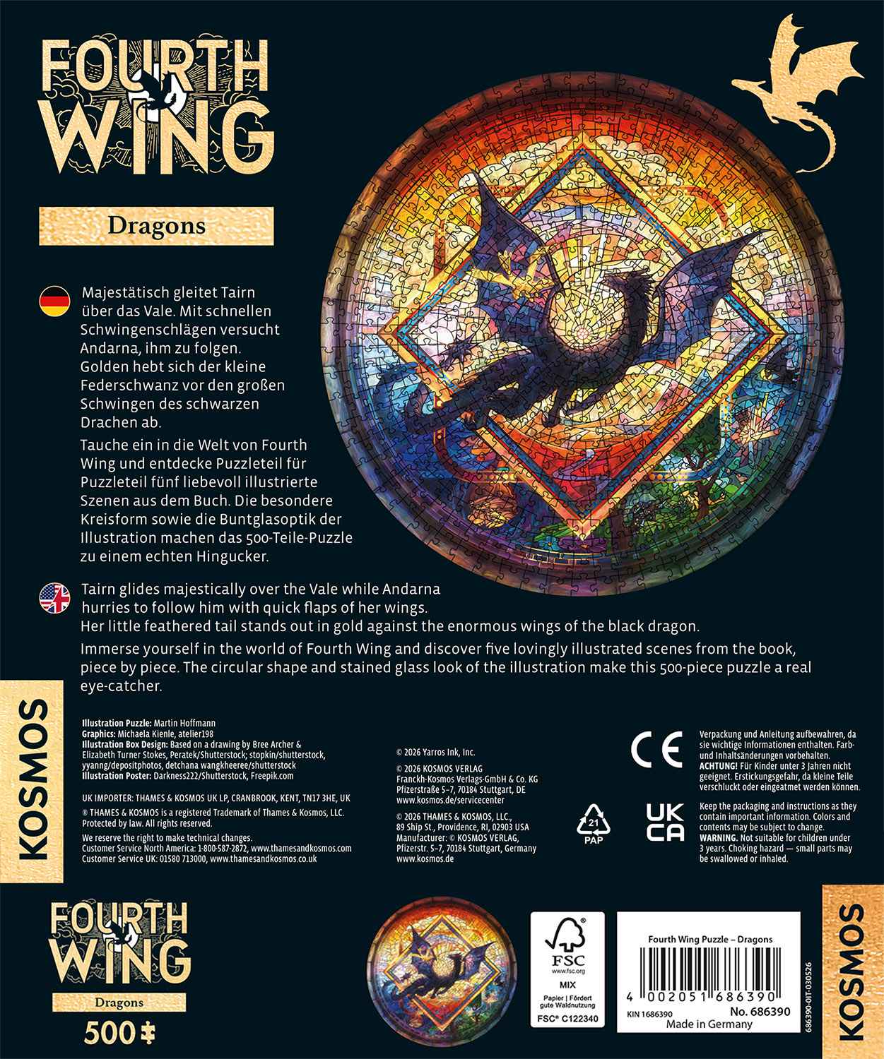 Puzzle: Fourth Wing – Dragons (500 Teile)