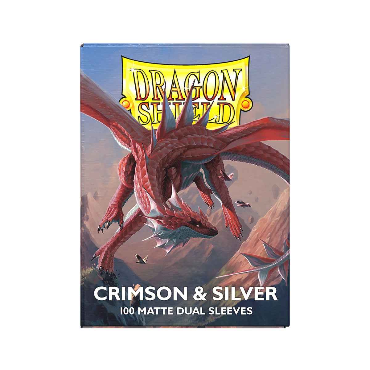 Dragon Shield: Matte – Dual Crimson & Silver(100)