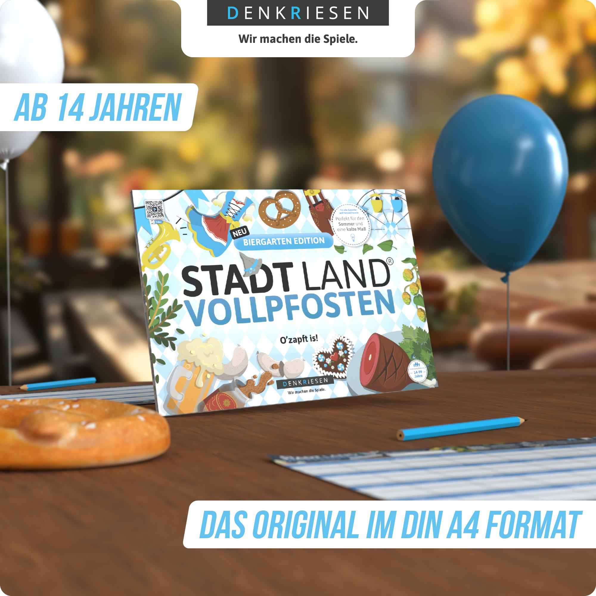 STADT LAND VOLLPFOSTEN – Biergarten Edition - "O'zapft is!" | A4 Spielblock