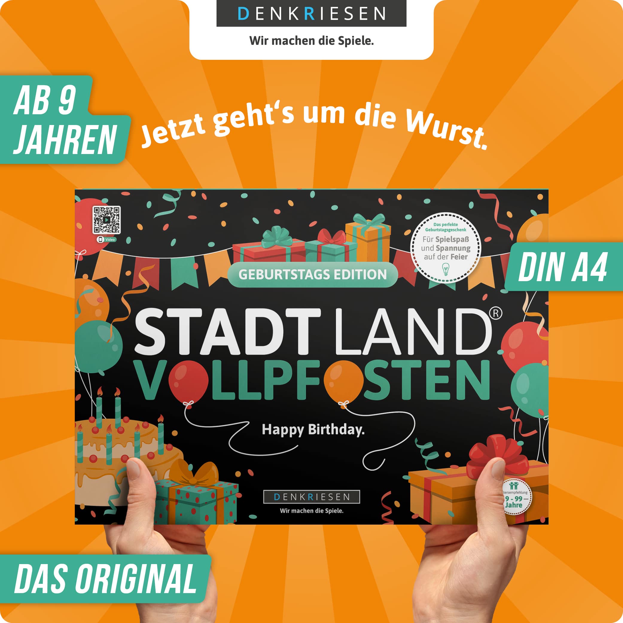 STADT LAND VOLLPFOSTEN – GEBURTSTAGS EDITION - Happy Birthday (DinA4-Format)