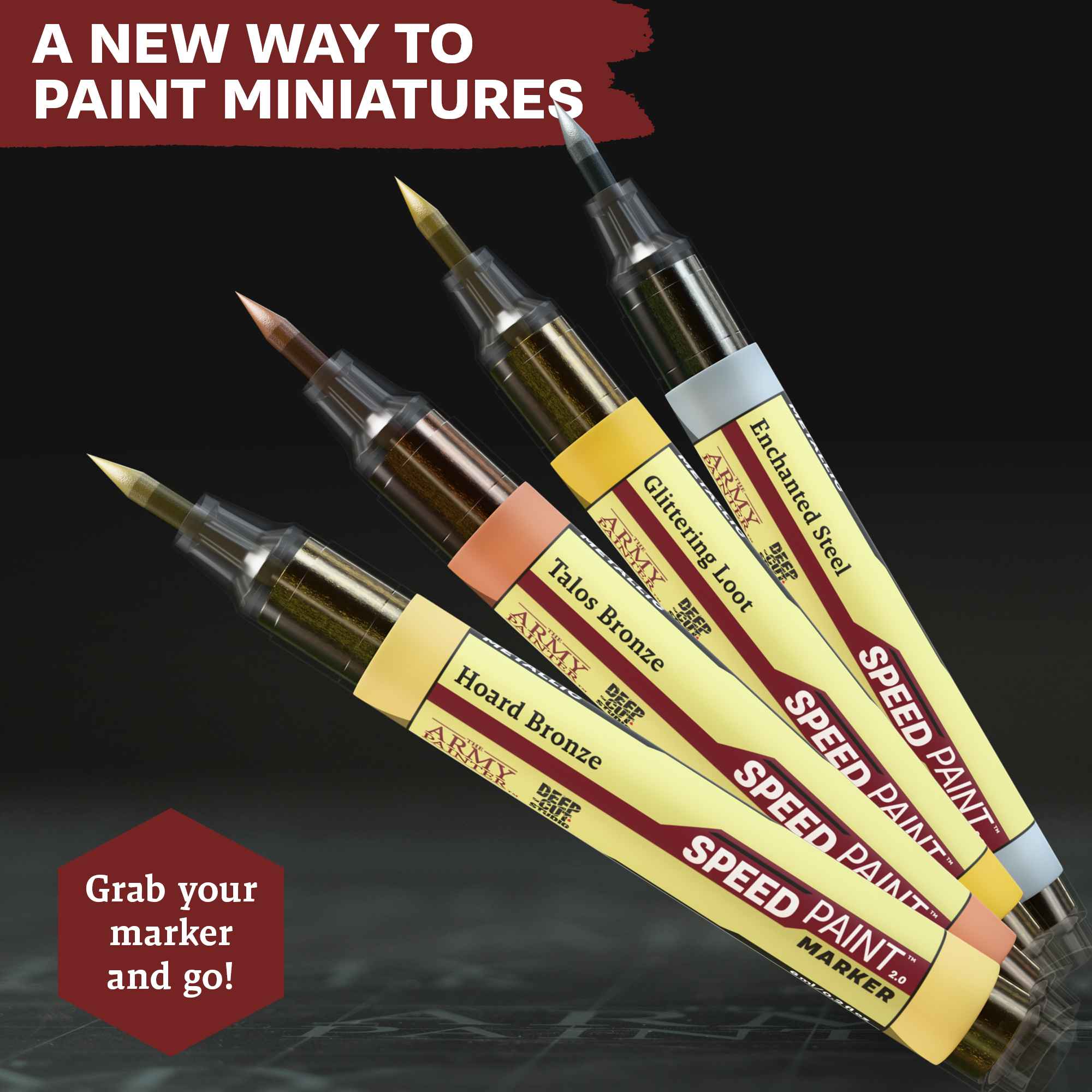 Army Painter Speedpaint: Marker Metallics Set