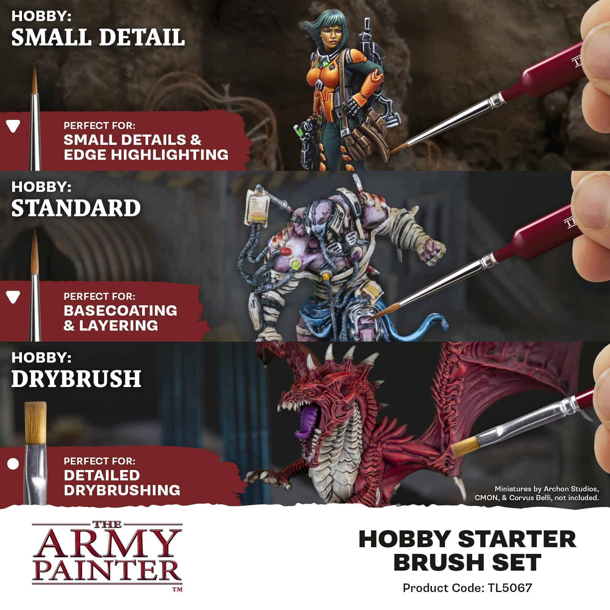 Army Painter Hobby Starter Brush Set *new*