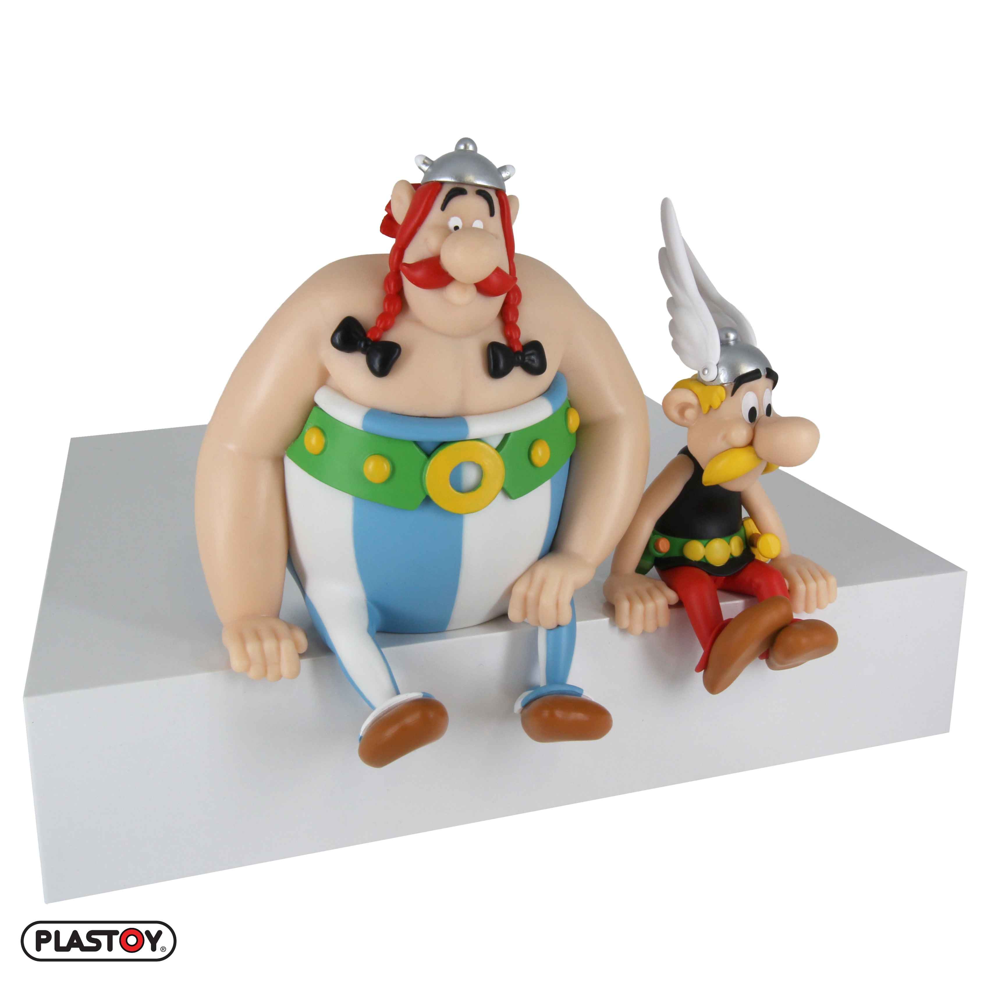 Asterix und Obelix sitzend
