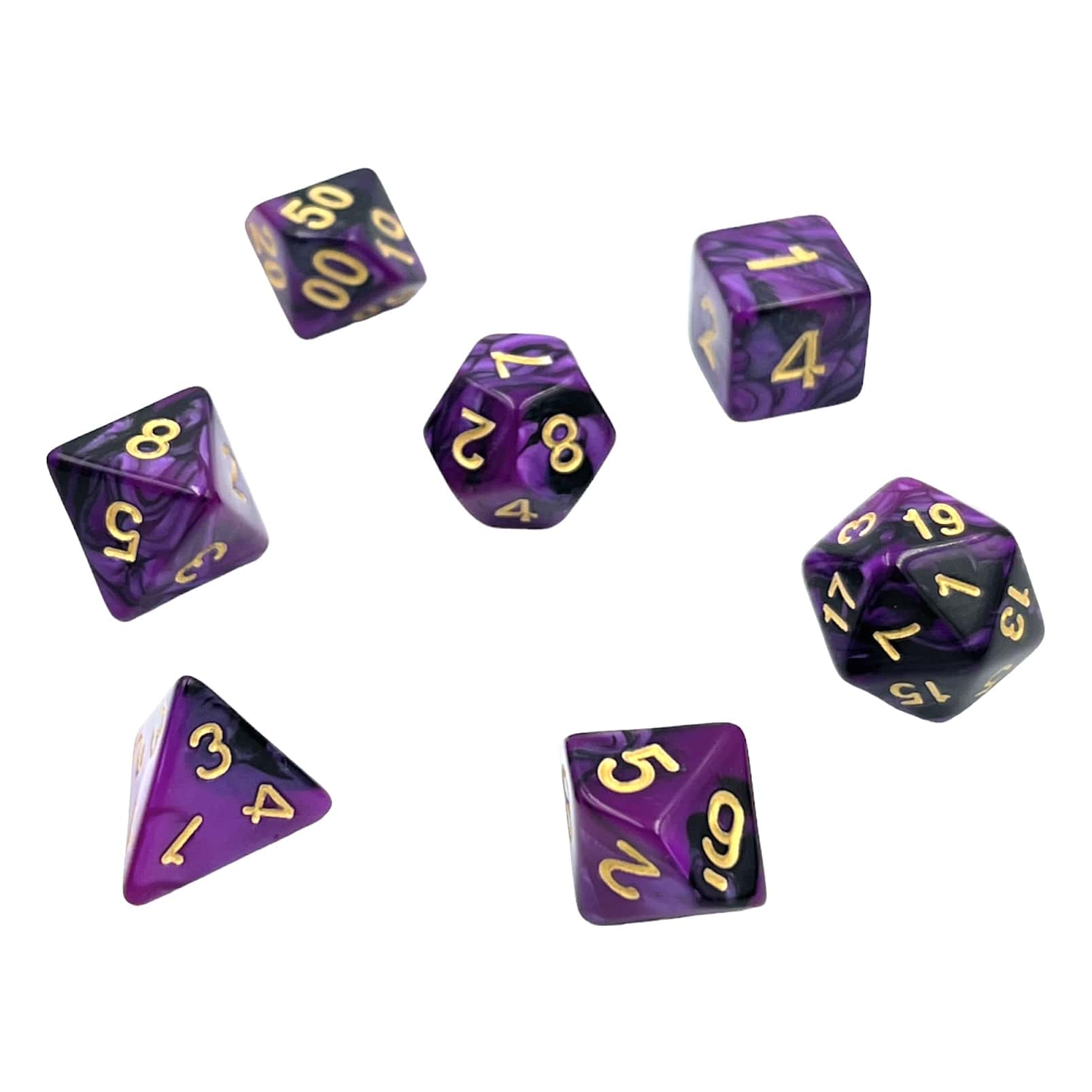 Würfelset Racing: Black/Purple (7)