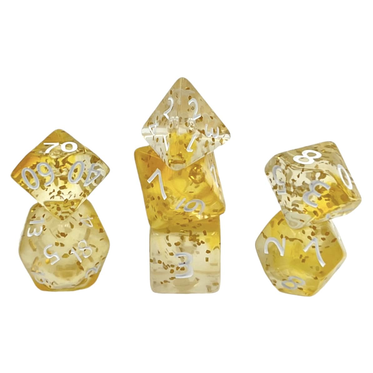Würfelset Confetti: Yellow Sulfer (7)