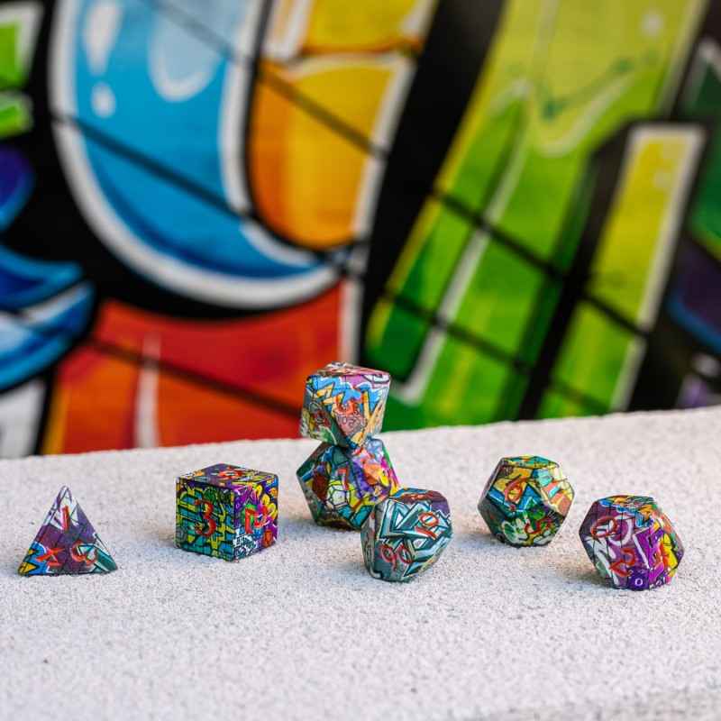 Full Art Dice Set: Graffiti