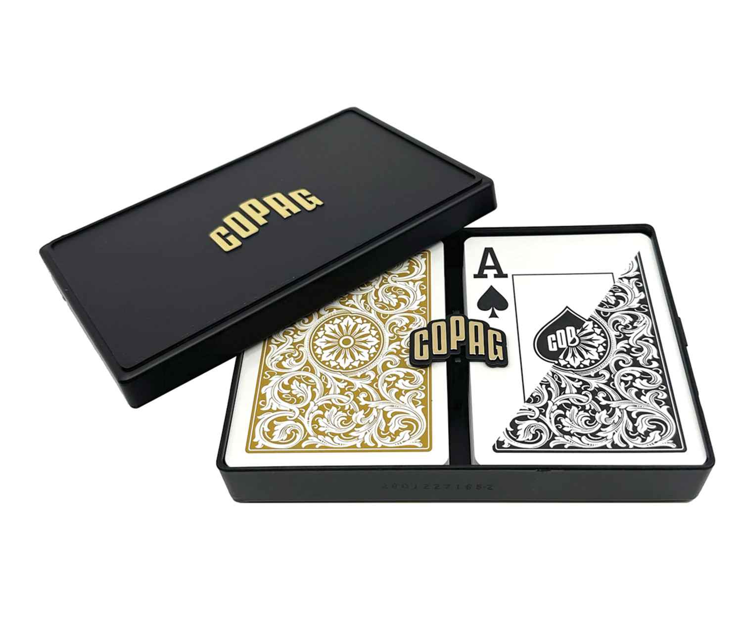 COPAG Elite - Jumbo Face - 2 index - Black/Gold Double-Deck