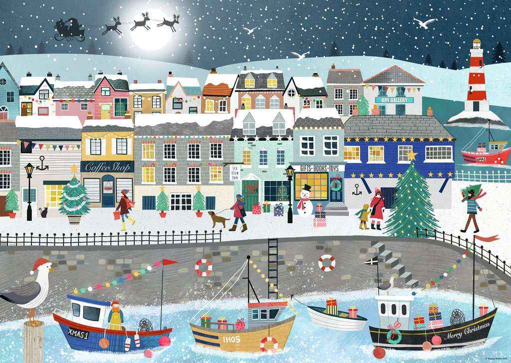 Puzzle: Weihnachten am Hafen (1000 Teile)