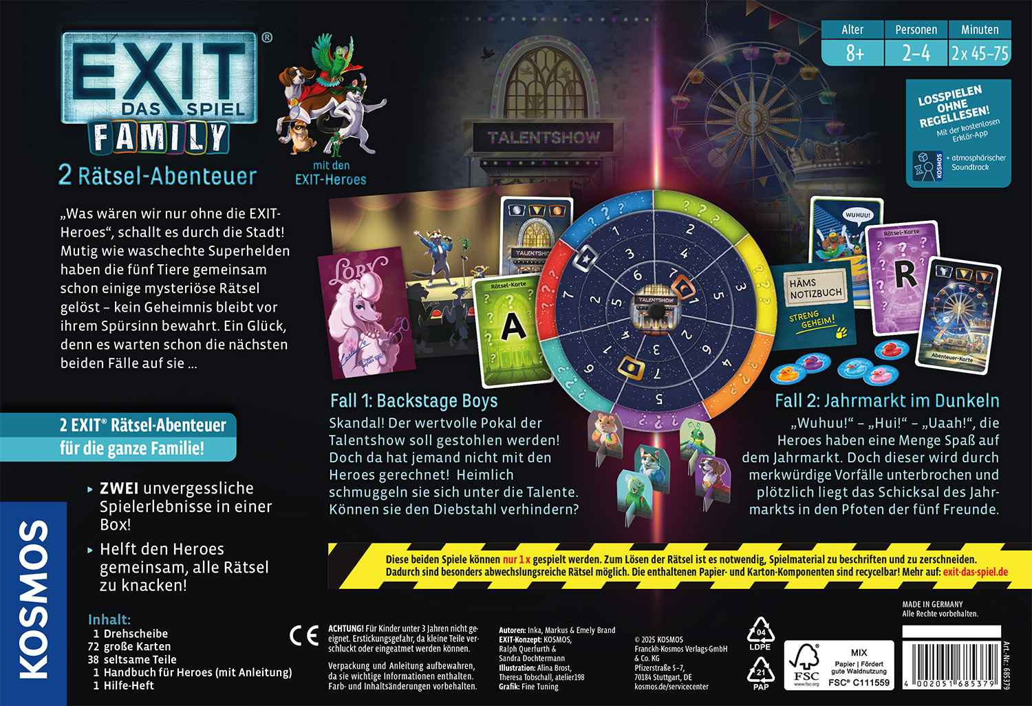 EXIT – Das Spiel Family: Backstage Boys/Jahrmarkt im Dunkeln