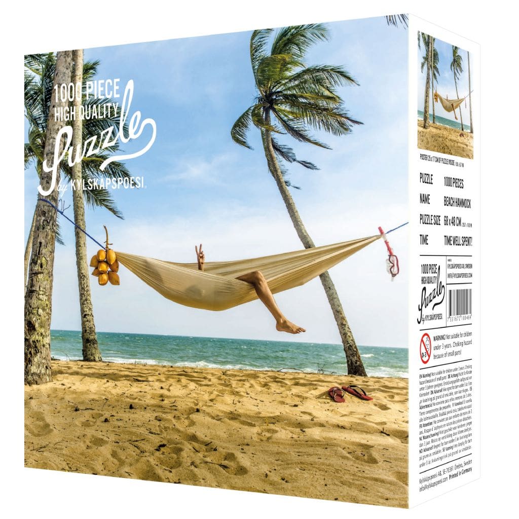High Quality Puzzle Strand + Hängematte (1000 Teile)