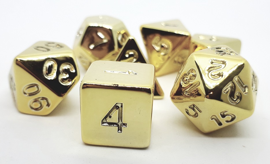 Würfelset Shiny: Gold (7)