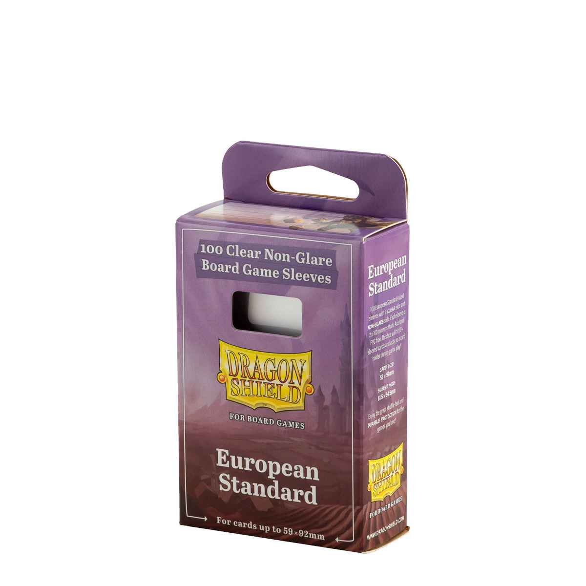 Dragon Shield: Board Game Sleeves Clear/NonGlare – European Standard (100)