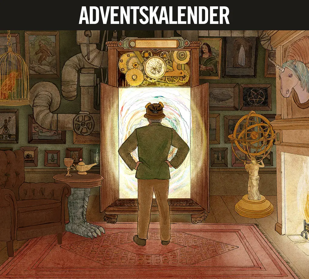 Coverzeichnung des Krimi-Adventskalenders Charlies Reise durch die Zeit