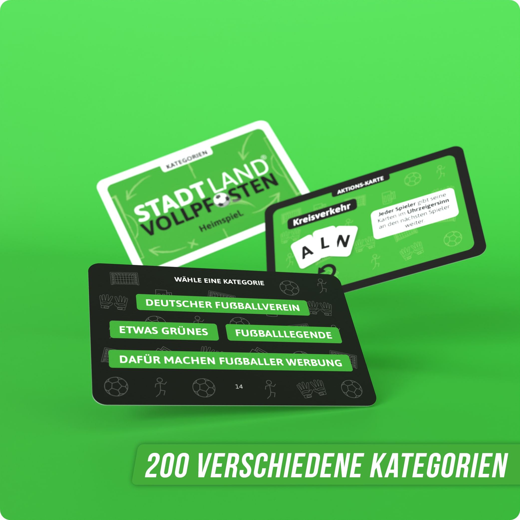 STADT LAND VOLLPFOSTEN: Das Kartenspiel – FUßBALL EDITION - "Heimspiel."