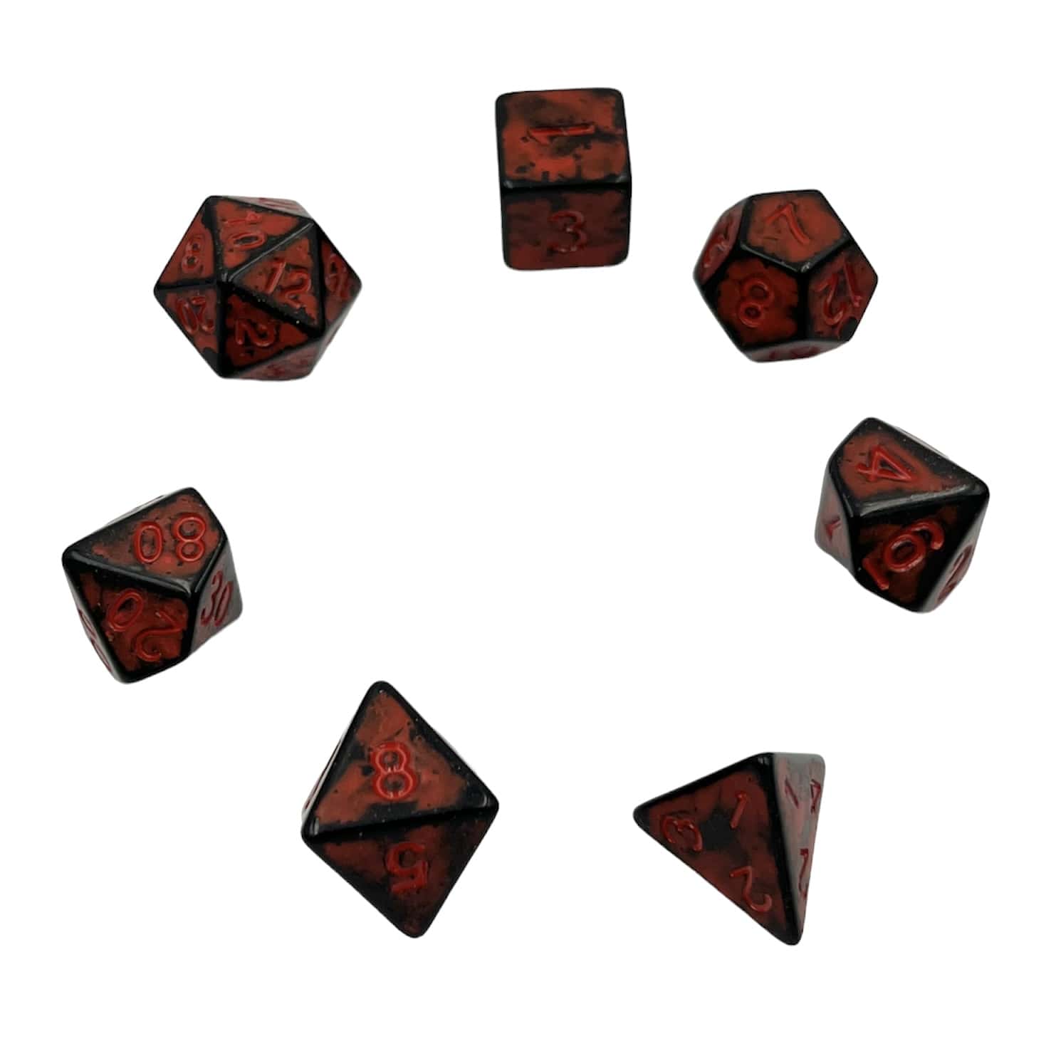 Würfelset Antik Dark Knight: Red (7)