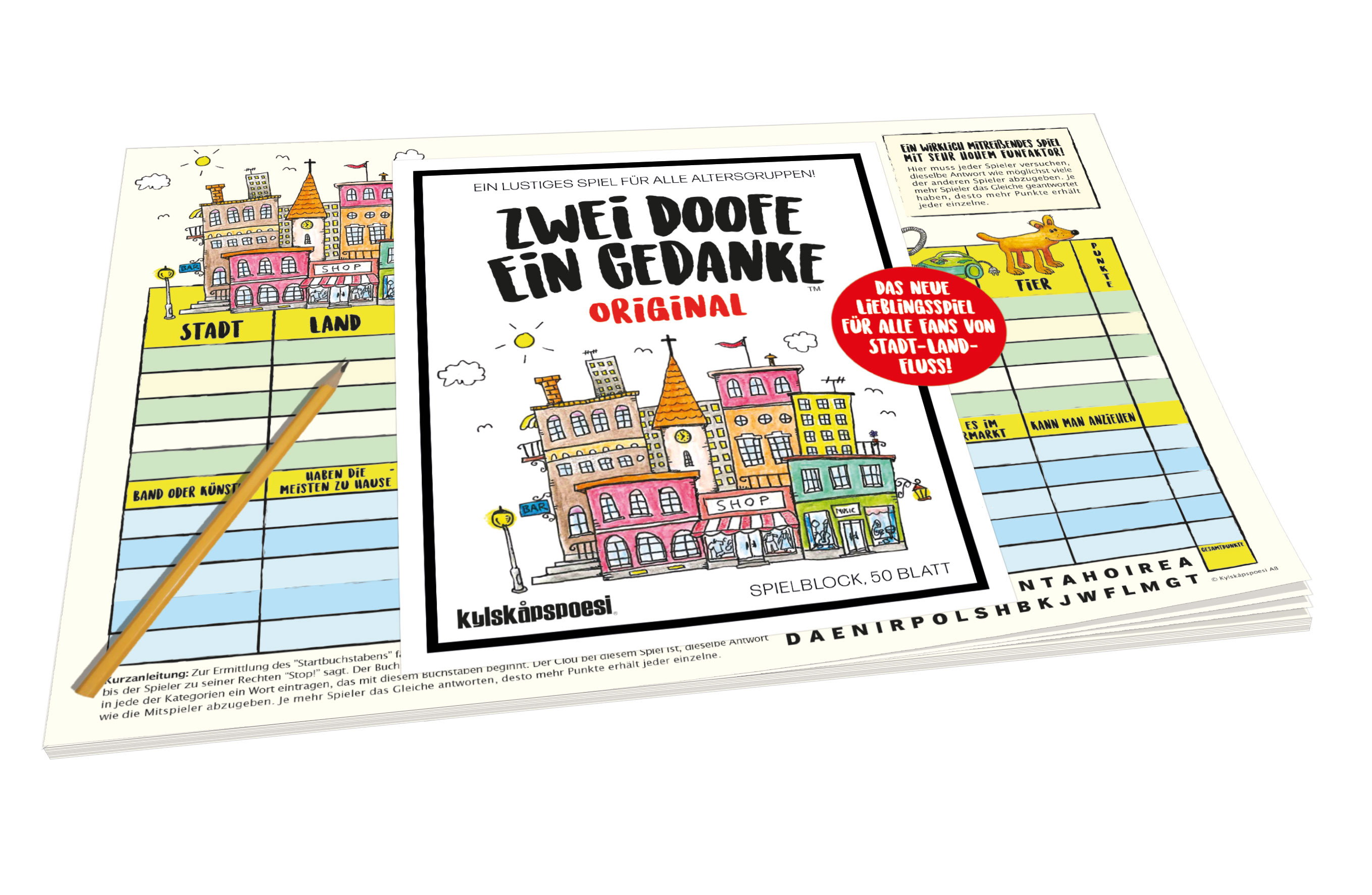 Spielblock – Zwei Doofe ein Gedanke Original