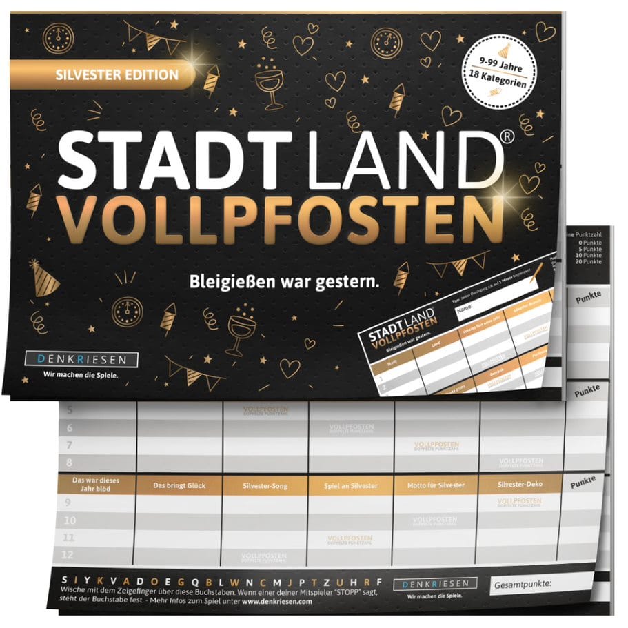 STADT LAND VOLLPFOSTEN – SILVESTER EDITION (DinA5-Format)