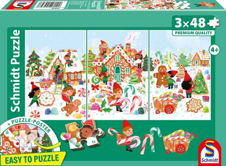 Puzzle: Endlich Weihnachten,(3x48 Teile)
