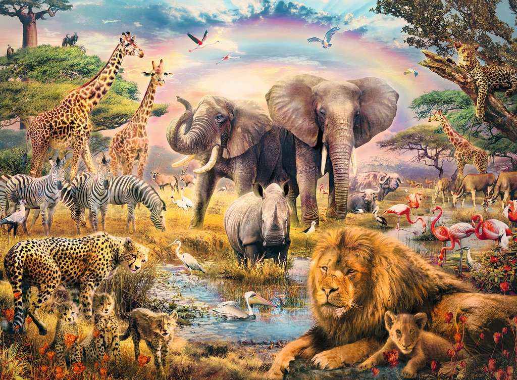 Puzzle: Afrikanische Savanne (100 XXL Teile )
