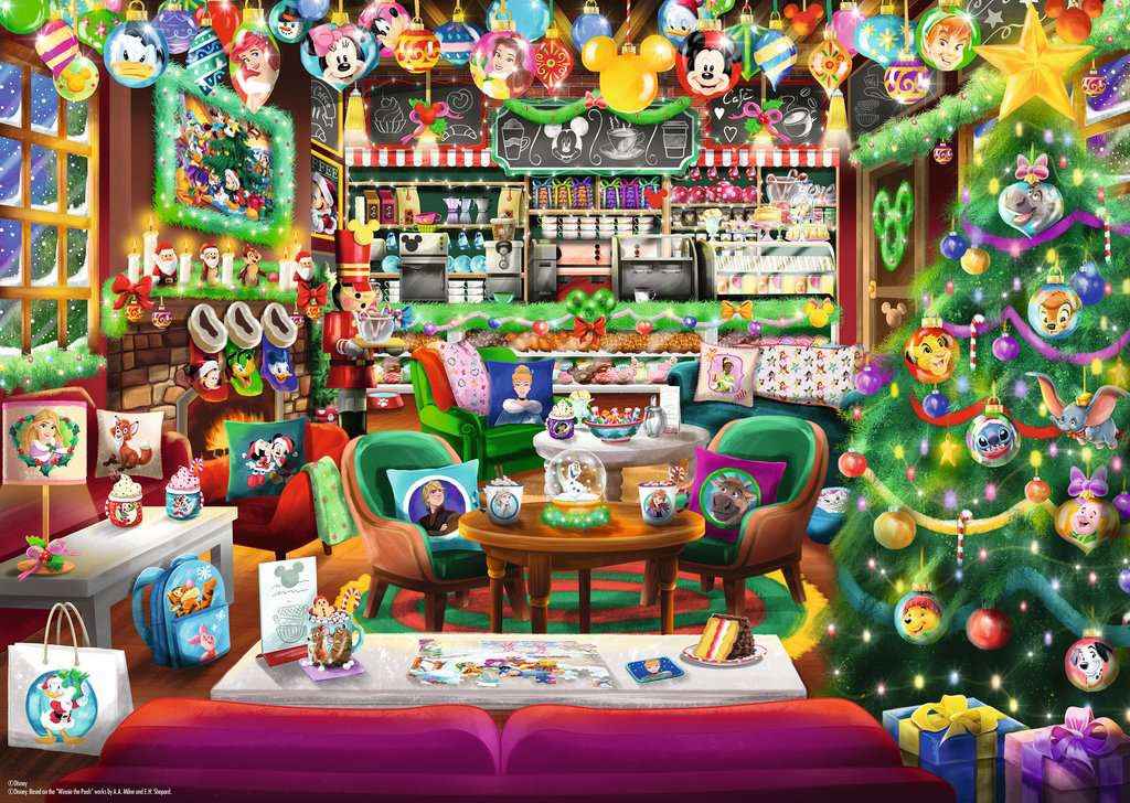 Puzzle: Disney Christmas Cafe (1000 Teile)