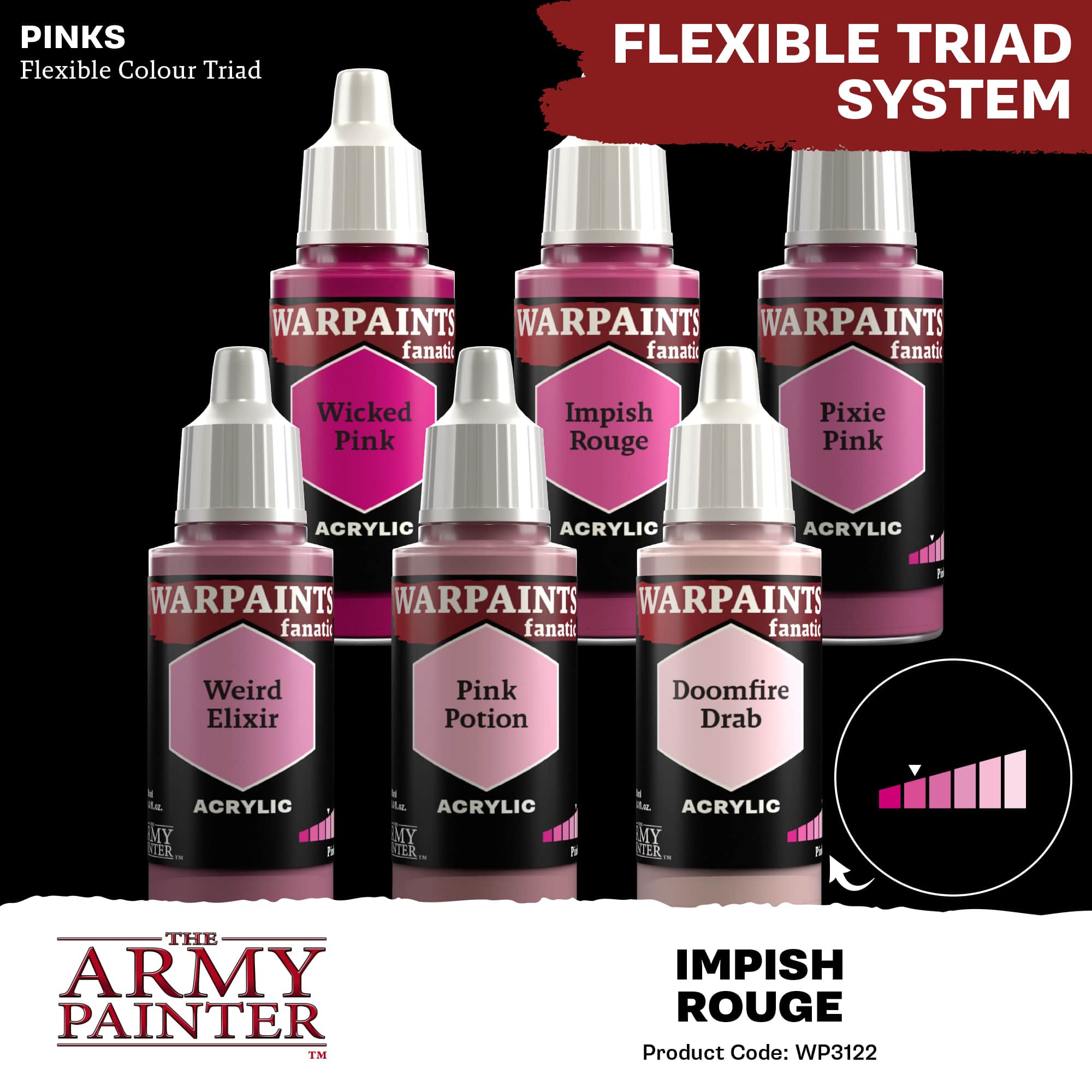 Army Painter Warpaints Fanatic: Impish Rouge (6)