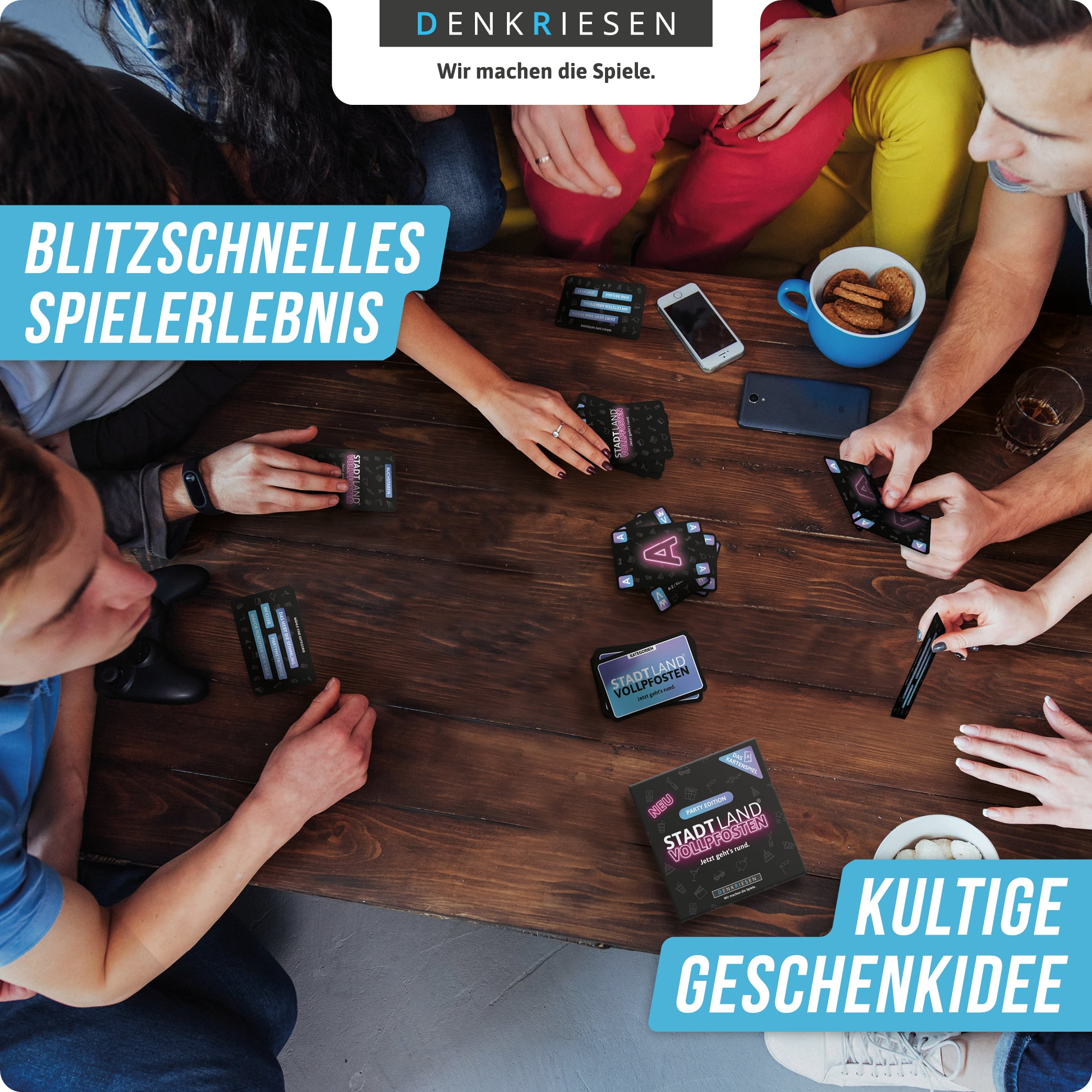 STADT LAND VOLLPFOSTEN: Das Kartenspiel – Party Edition