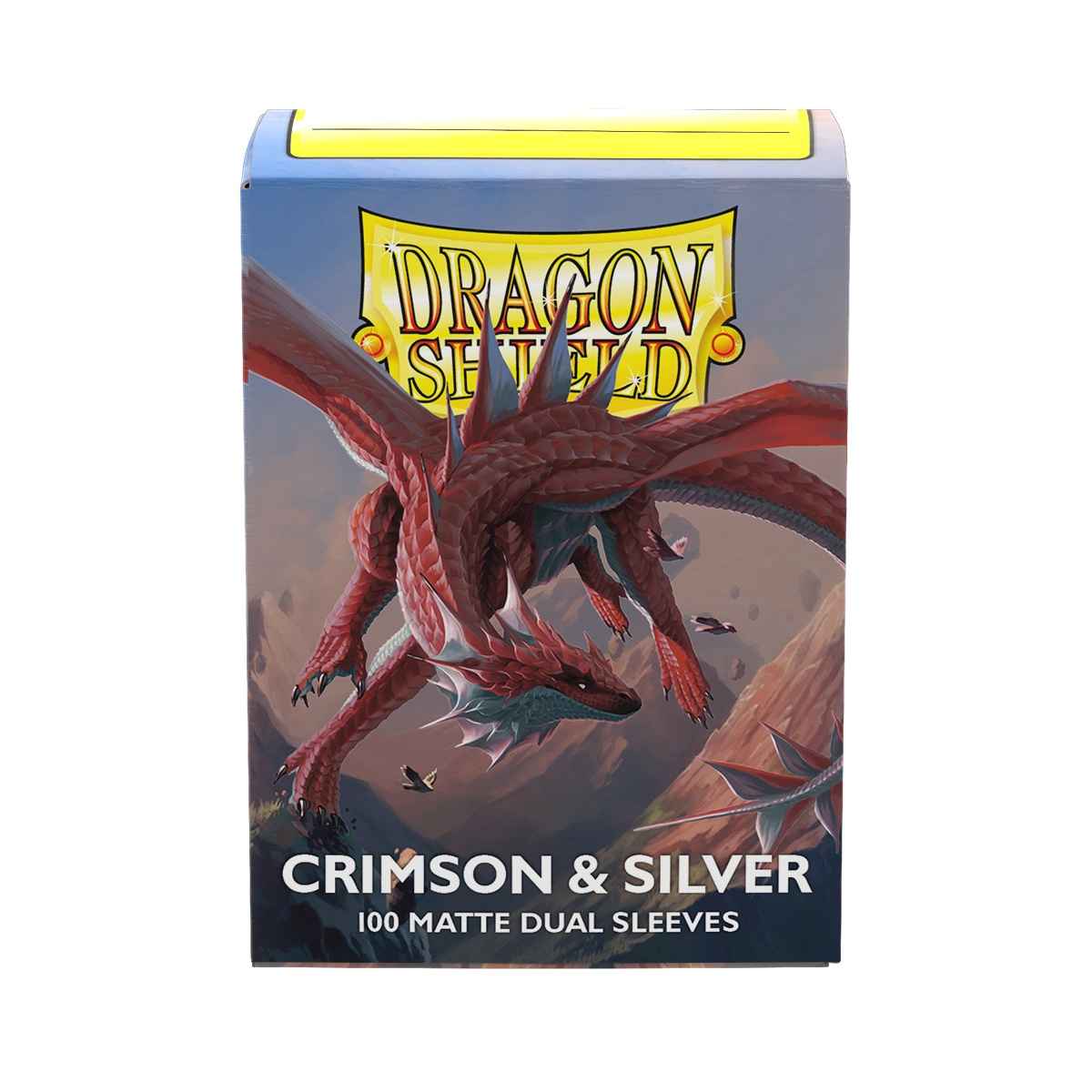 Dragon Shield: Matte – Dual Crimson & Silver(100)
