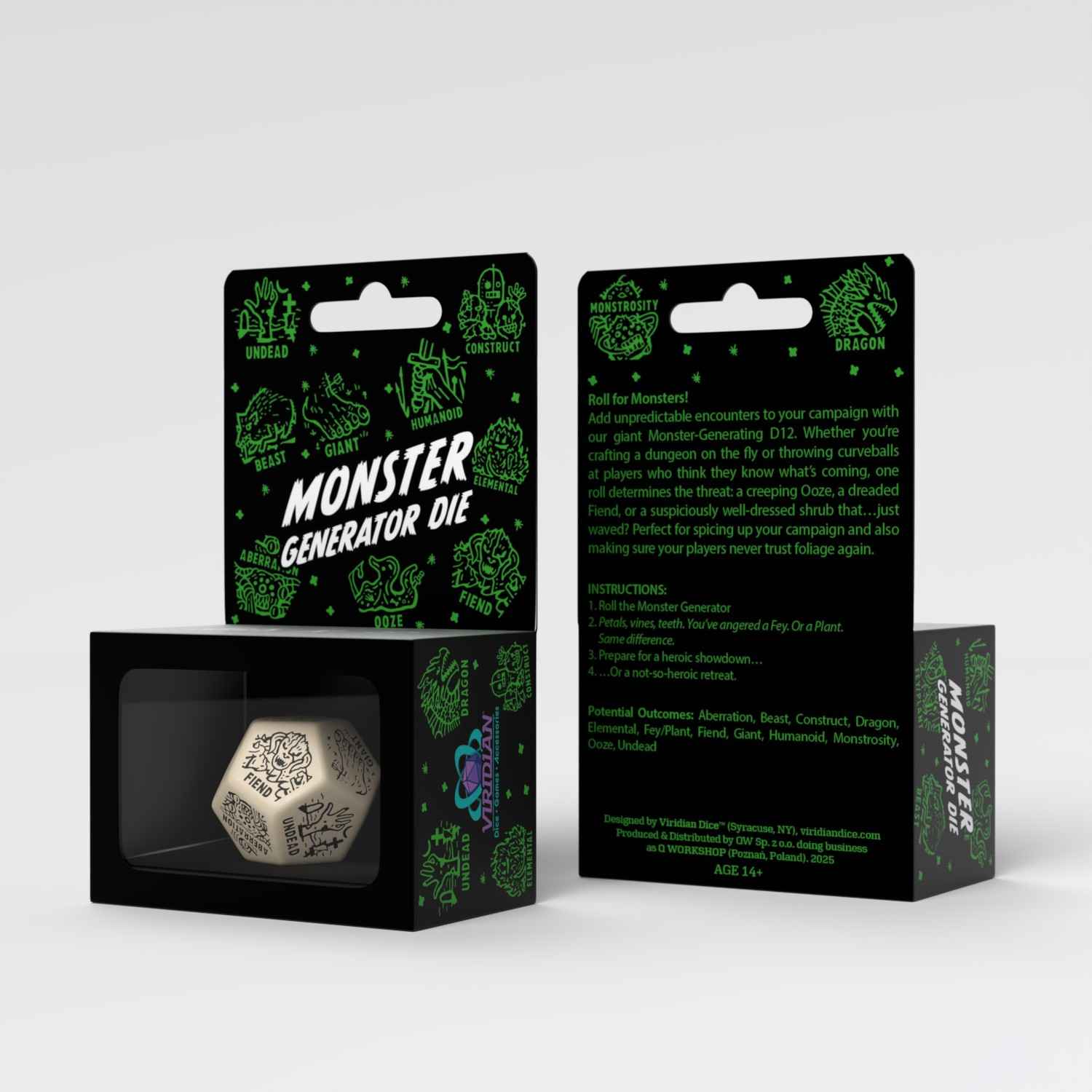 Monster Generator Die: Beige&Black