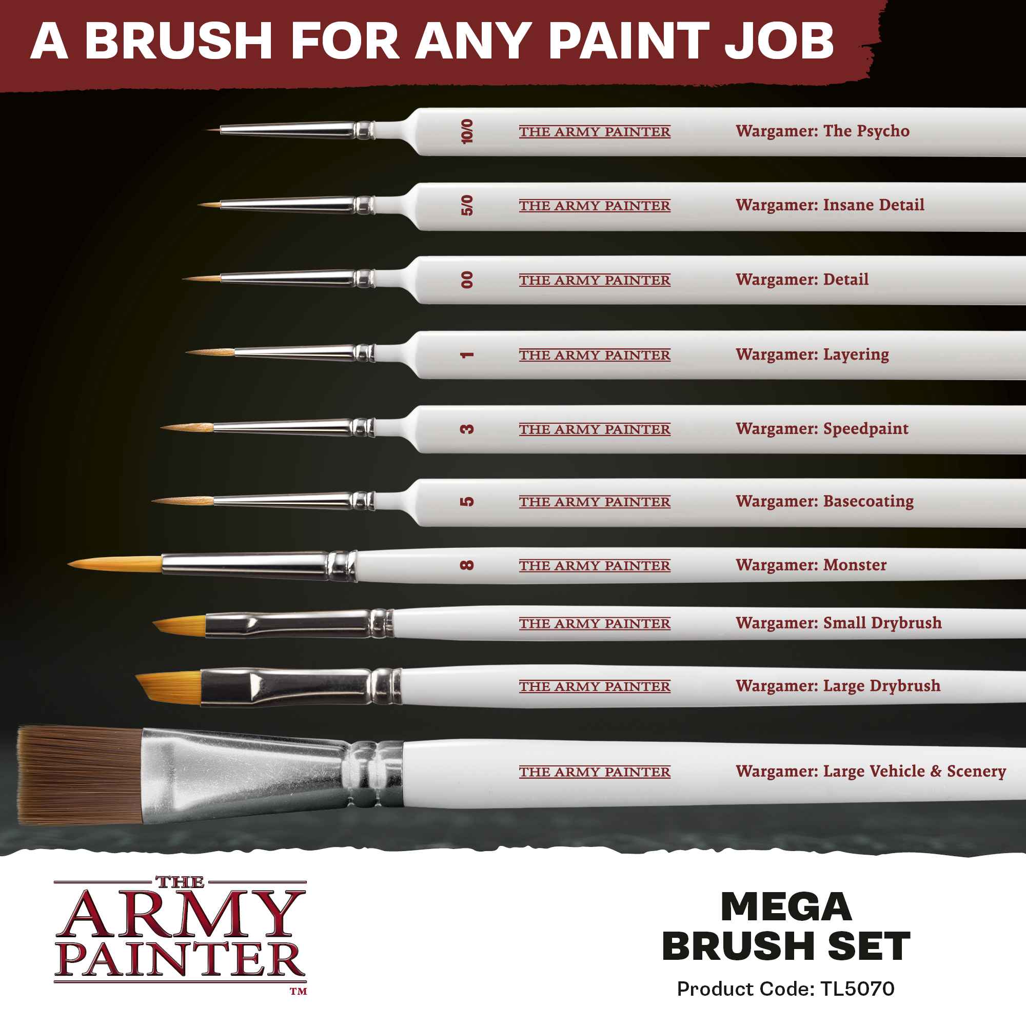 Army Painter - Mega Brush Set *new*
