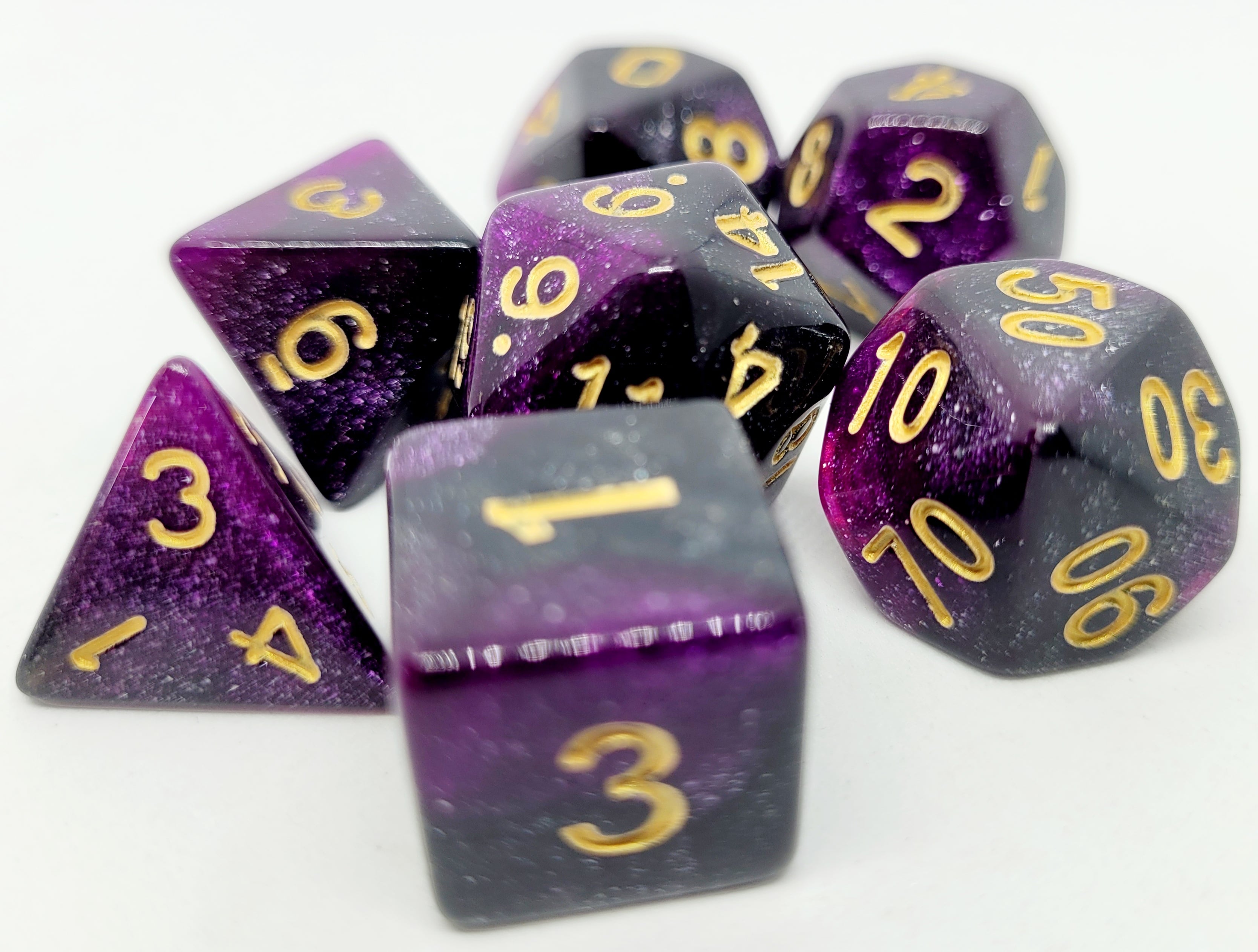 Würfelset Confetti: Purple Galaxy (7)