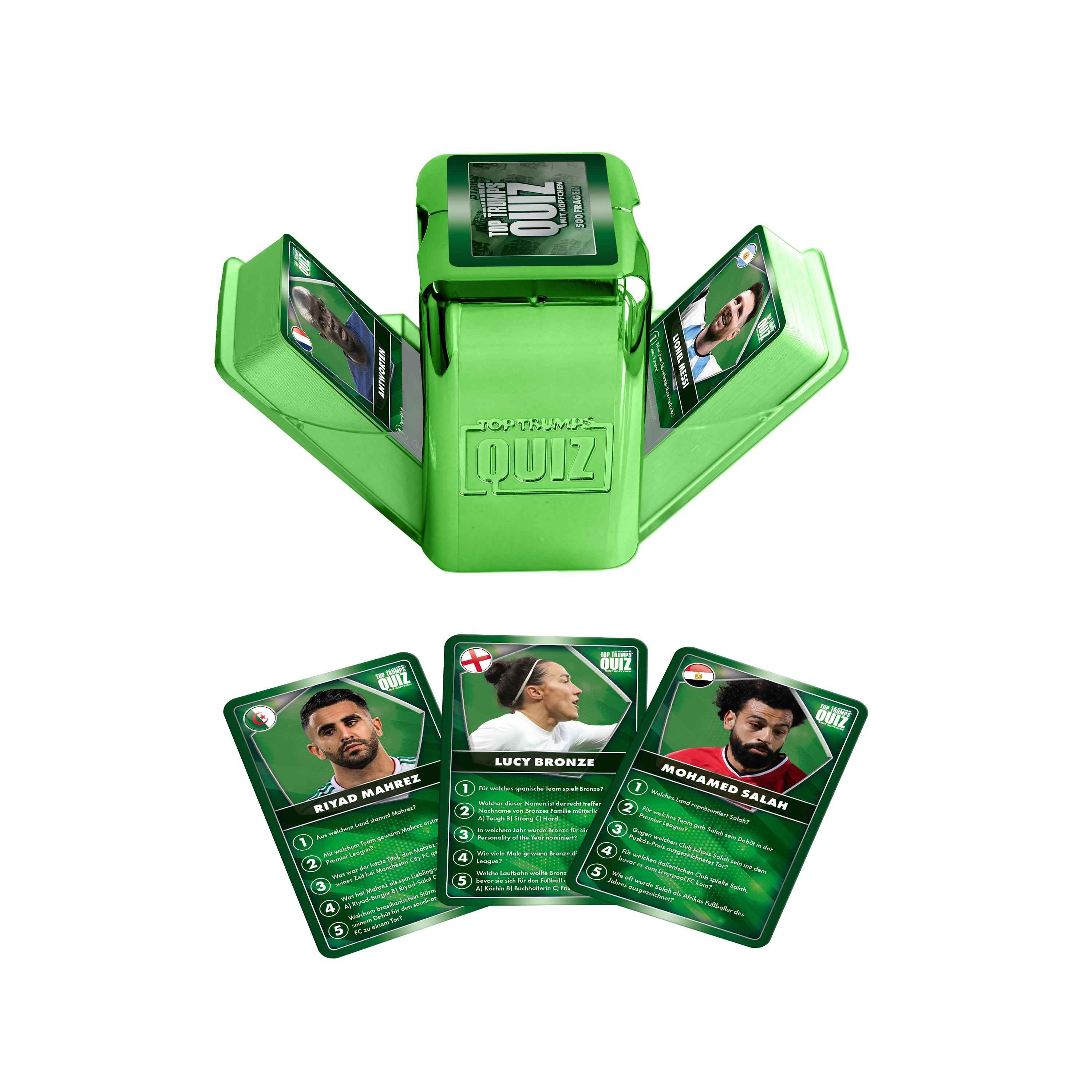Top Trumps Quiz – Weltfussballstars green case