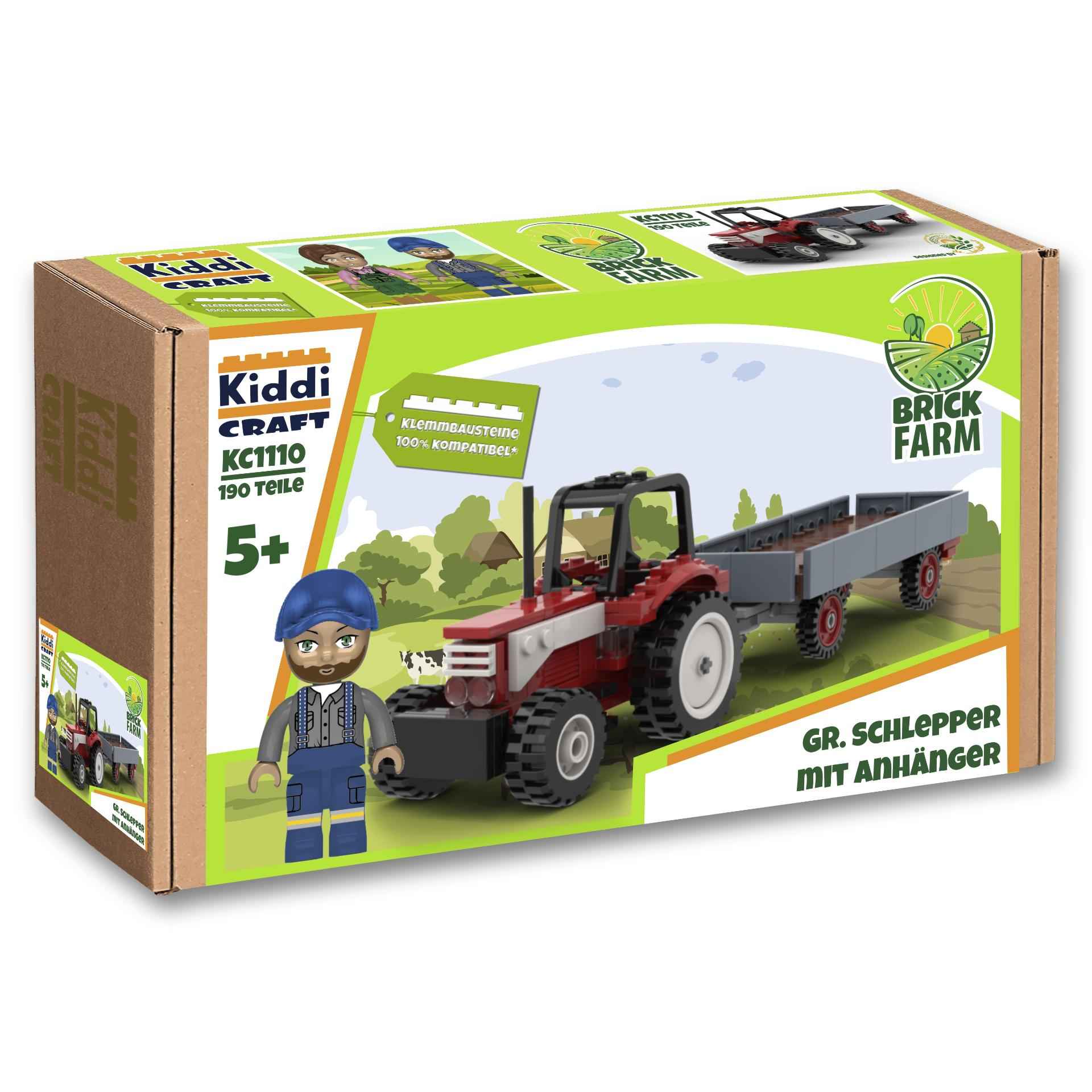 Brickfarm Großer Schlepper mit Anhänger