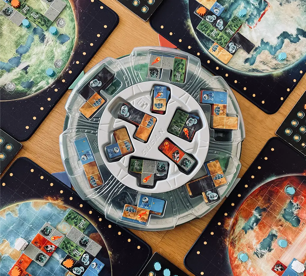 Spielmaterial des Kennerspiels Terraforming Mars