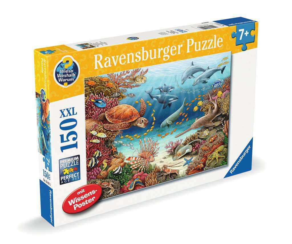 Puzzle: Wieso? Weshalb? Warum? Meerestiere am Korallenriff  (150Teile)