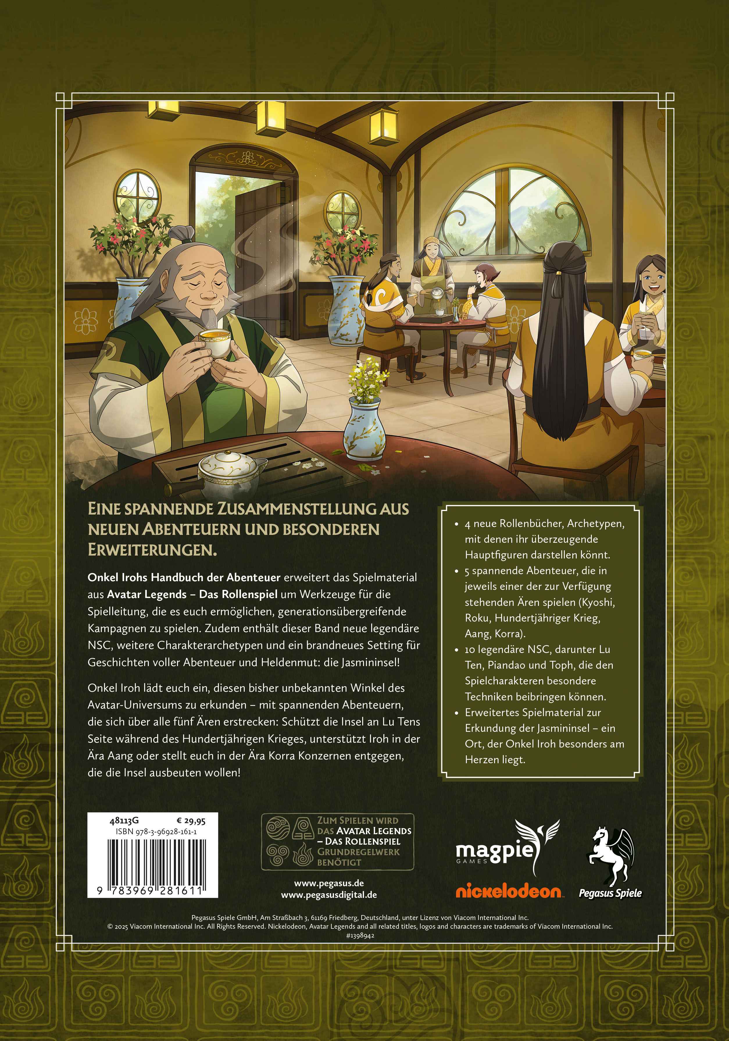 Avatar Legends – Das Rollenspiel: Onkel Irohs Handbuch der Abenteuer (Hardcover)