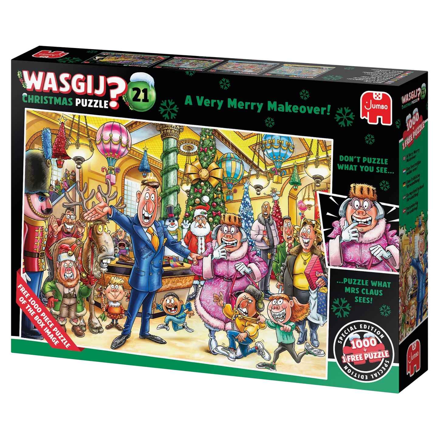 Wasgij Christmas 21– Eine fröhliche Verwandlung (2x 1000 Teile)