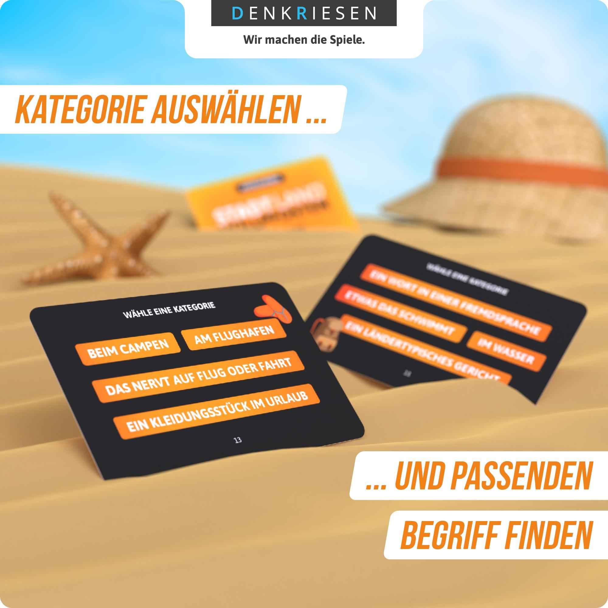 STADT LAND VOLLPFOSTEN – Das Kartenspiel – URLAUBS EDITION - "Meer im Kopf."