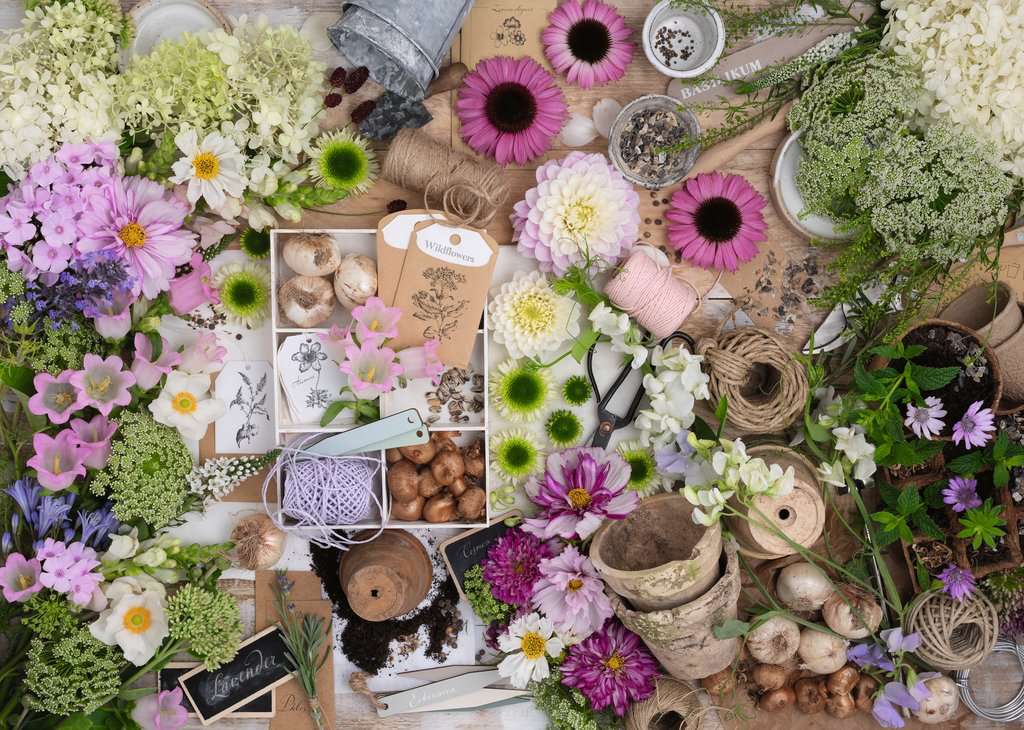Puzzle: Prachtvolle Blumenliebe (1000 Teile)