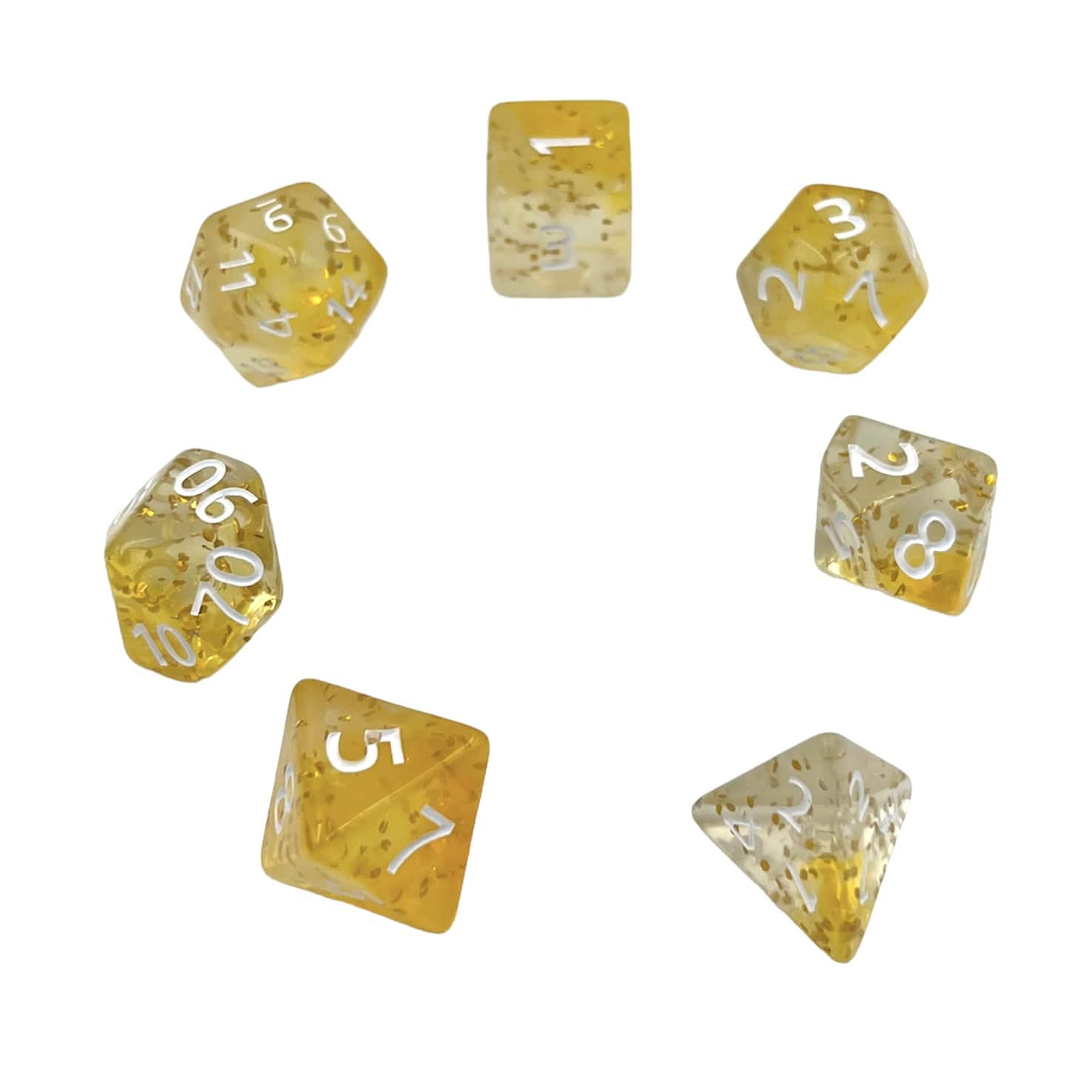 Würfelset Confetti: Yellow Sulfer (7)
