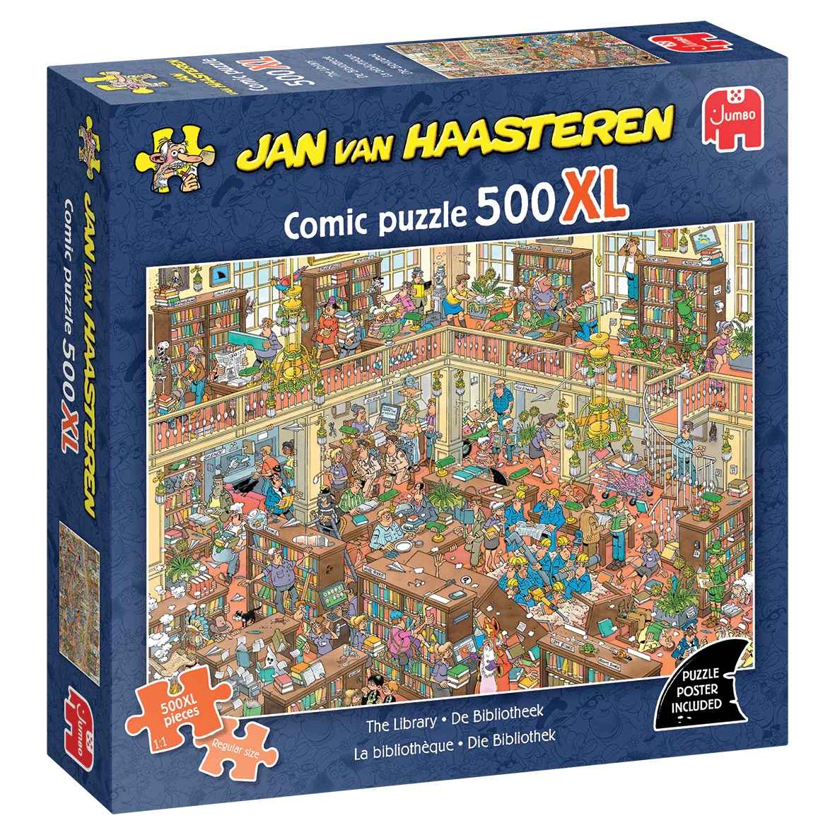 Puzzle: Die Bibliothek (Jan van Haasteren) (500 XL Teile)